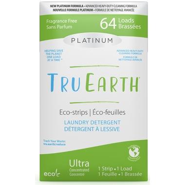 TRU EARTH LAUNDRY STRIPS FRAGRENCE FREE PLATINUM / 64 STRIPS