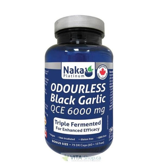 NAKA BLACK GARLIC ODOURLESS 3X FERMENTED / 75DRCAPS