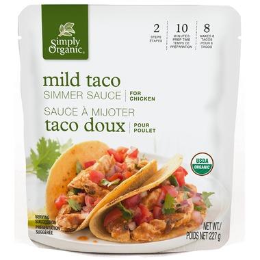 SIMPLY ORGANIC SIMMER SAUCE TACO FOR CHICKEN /227G