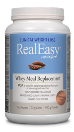 NATURAL FACTORS REAL EASY REPLACEMENT WHEY CHOC / 940G