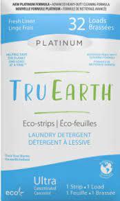 TRU EARTH LAUNDRY STRIPS FRESH PLATINUM / 32 STRIPS