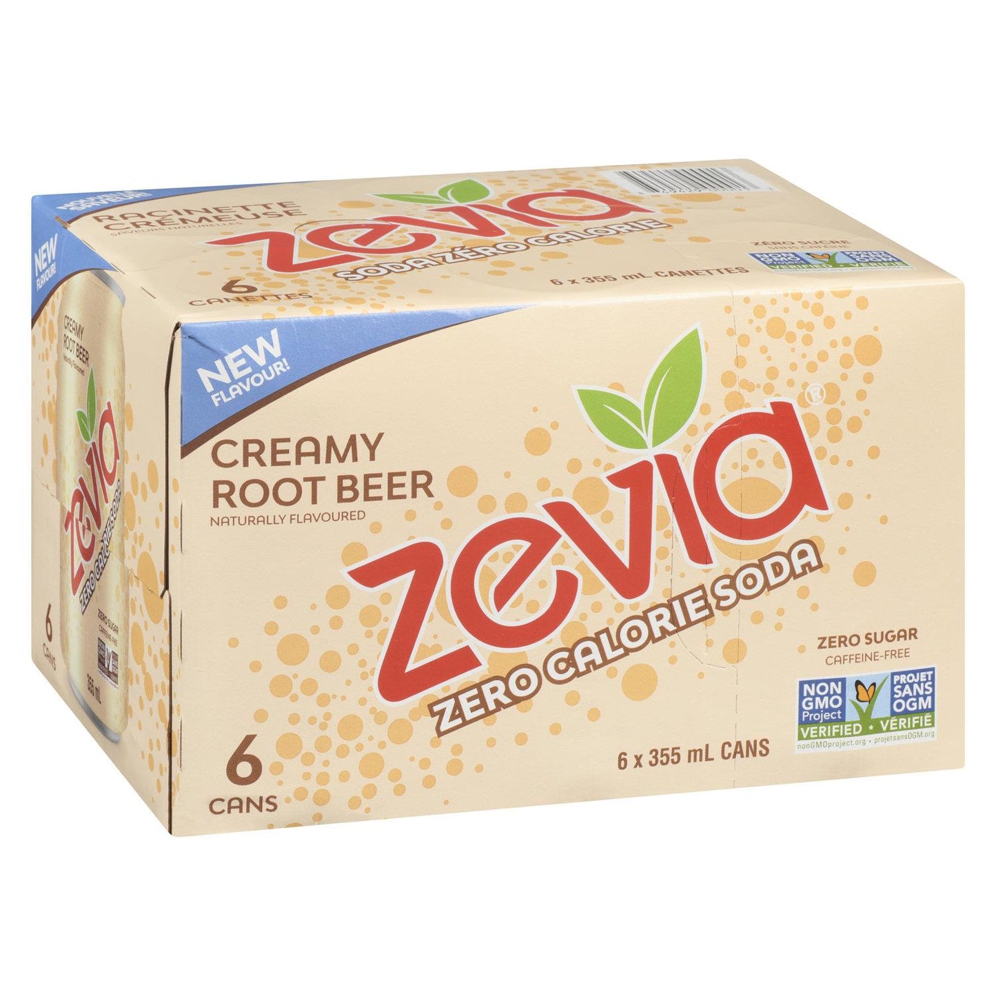 ZEVIA CASE SODA ROOT BEER ZERO SUGAR / 6PK