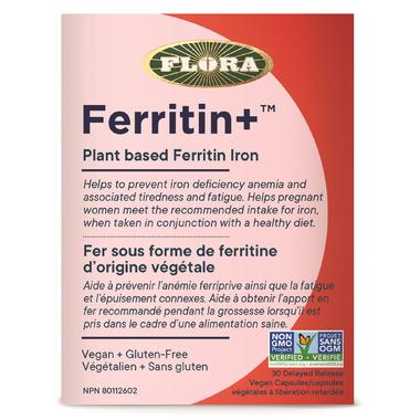 FLORA FERRITIN+ PLANT-BASED IRON 30 DELAYED RELEASE CAPS