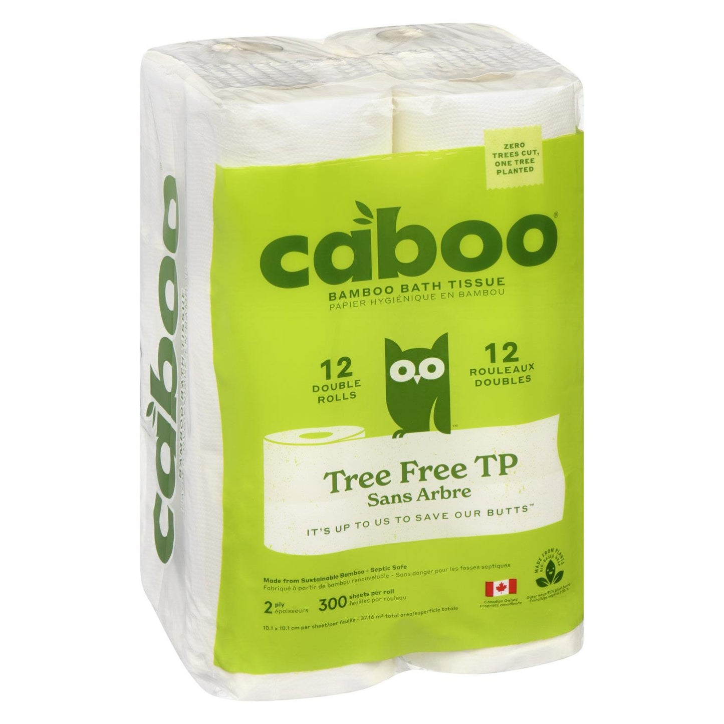 CABOO TOILET PAPER BAMBOO 2PLY / 12ROLLS