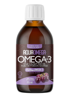 AQUA OMEGA OMEGA -3 HIGH DHA 225ML / GRAPE