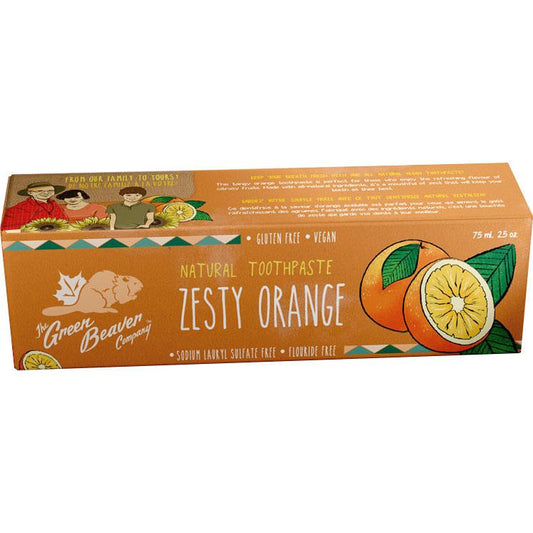 Green Beaver Natural Toothpaste (Zesty Orange) - 75ml - Homegrown Foods, Stony Plain