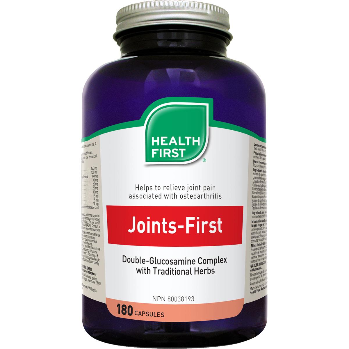 Health First Joints First (Double GLS complex) - 180 Caps - Homegrown Foods, Stony Plain
