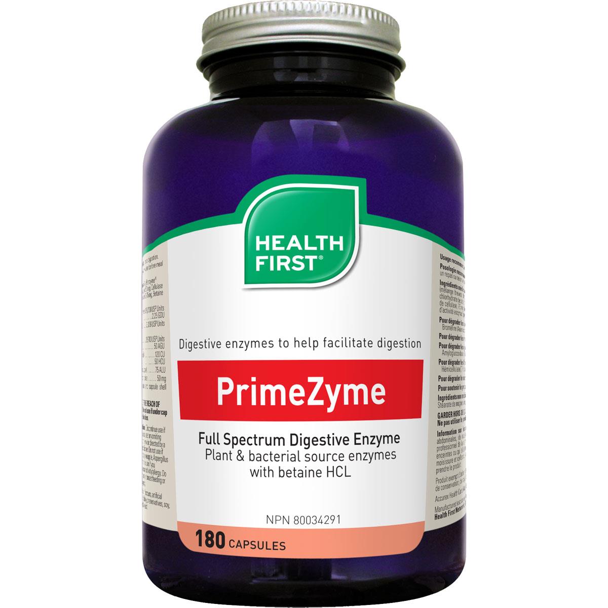 Health First PrimeZyme Full Specturm Digestive Enzymes, 180 Caps