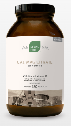 Health First Cal-Mag Citrate (2:1) with Zinc and Vitamin D - 180 Caps