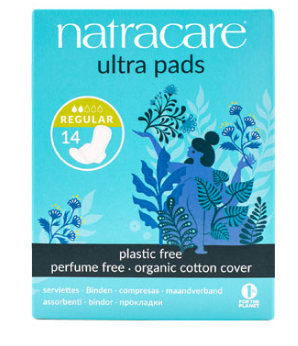 NATRACARE Pads Wings Regular - 14 Pack