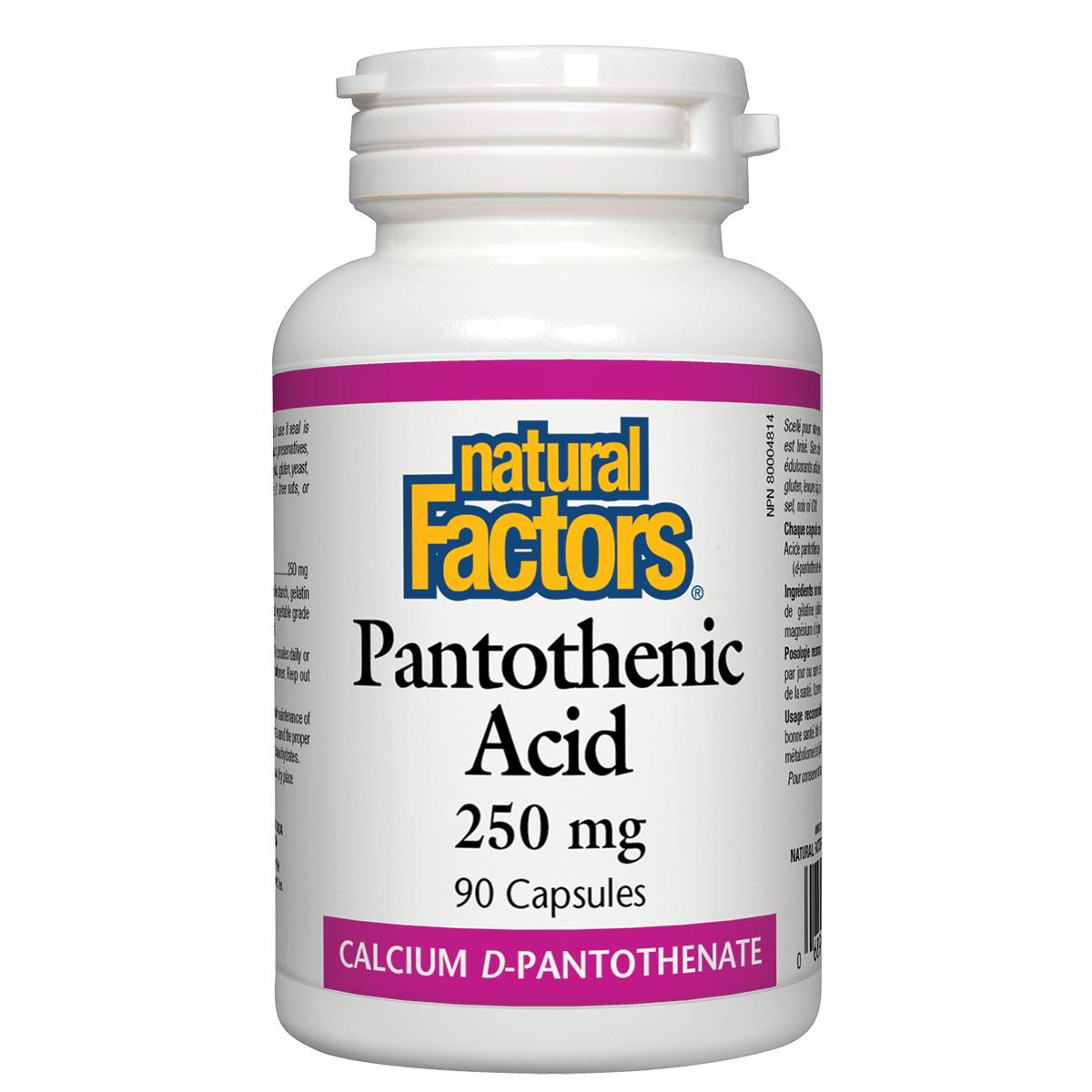 Natural Factors Pantothenic Acid (Vitamin B5) 250mg 90 Caps - Homegrown Foods, Stony Plain