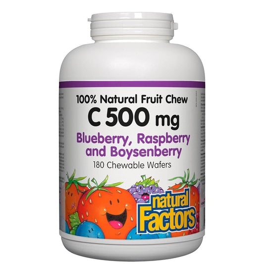 Natural Factors Vitamin C, 500mg (Berry Flavour), 180 Chewables