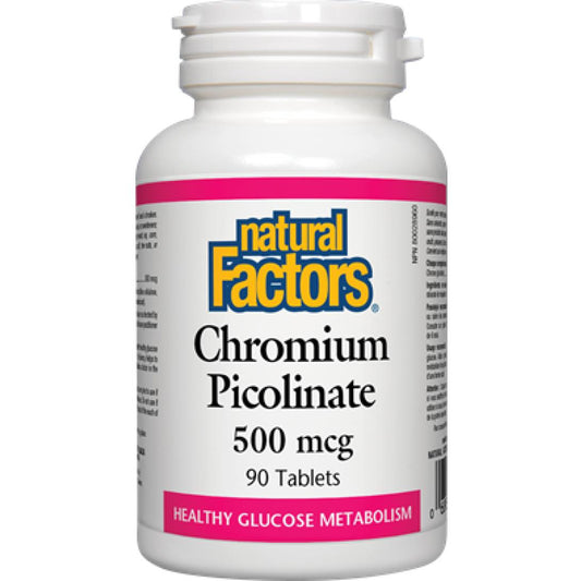 Natural Factors Chromium Picolinate, 250mcg / 90Tabs