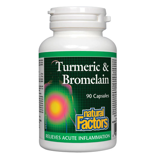 Natural Factors Turmeric & Bromelain, 90 Caps