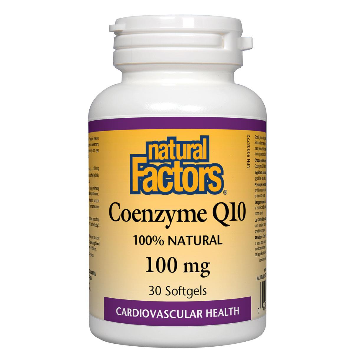 Natural Factors Coenzyme Q10 (100% Natural) 100mg / 30SGels