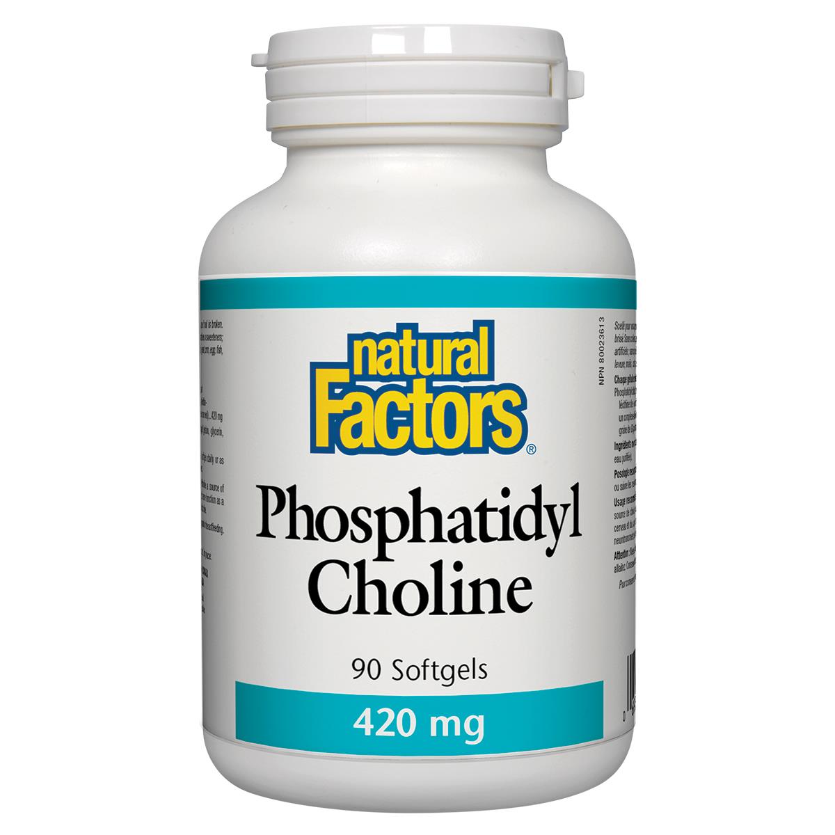 Natural Factors Phosphatidyl Choline (PC), 420mg, 90 Softgels