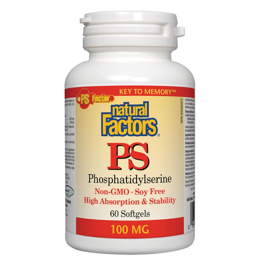 Natural Factors PS Phosphatidylserine, 100mg, 60 Softgels