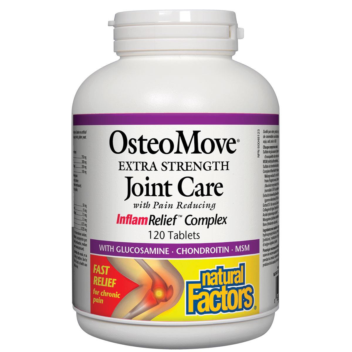 Natural Factors OsteoMove Extra Strength & Fast Acting Joint Care, 120Tabs