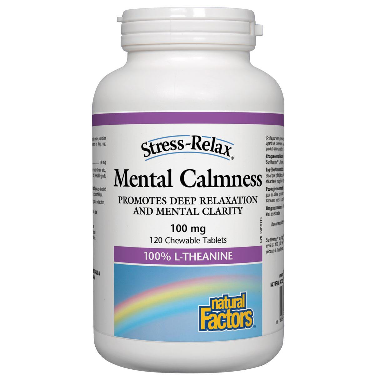 Natural Factors Mental Calmness, 100mg, 120 Chewable Tablets