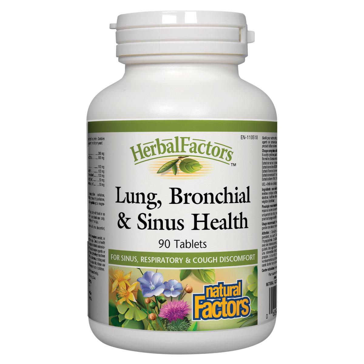 Natural Factors Lung, Bronchial & Sinus Health, 90 Tabs