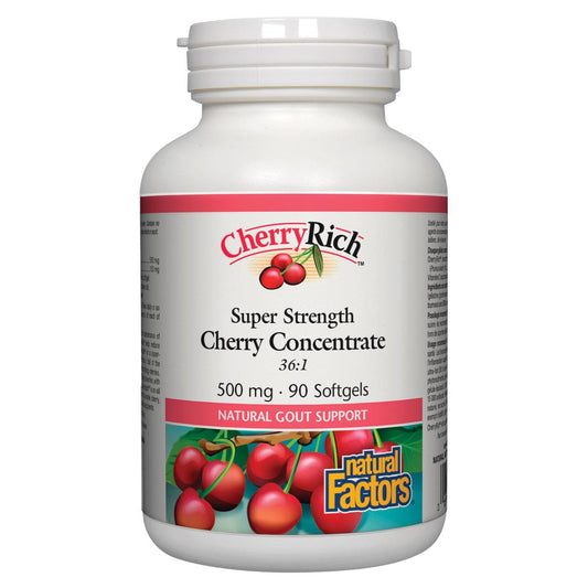 Natural Factors CherryRich Super Strength Cherry Concentrate, 500mg, 90Softgels