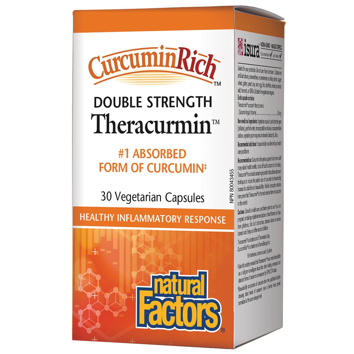 Natural Factors Double Strength Theracurmin, 30 Vcaps