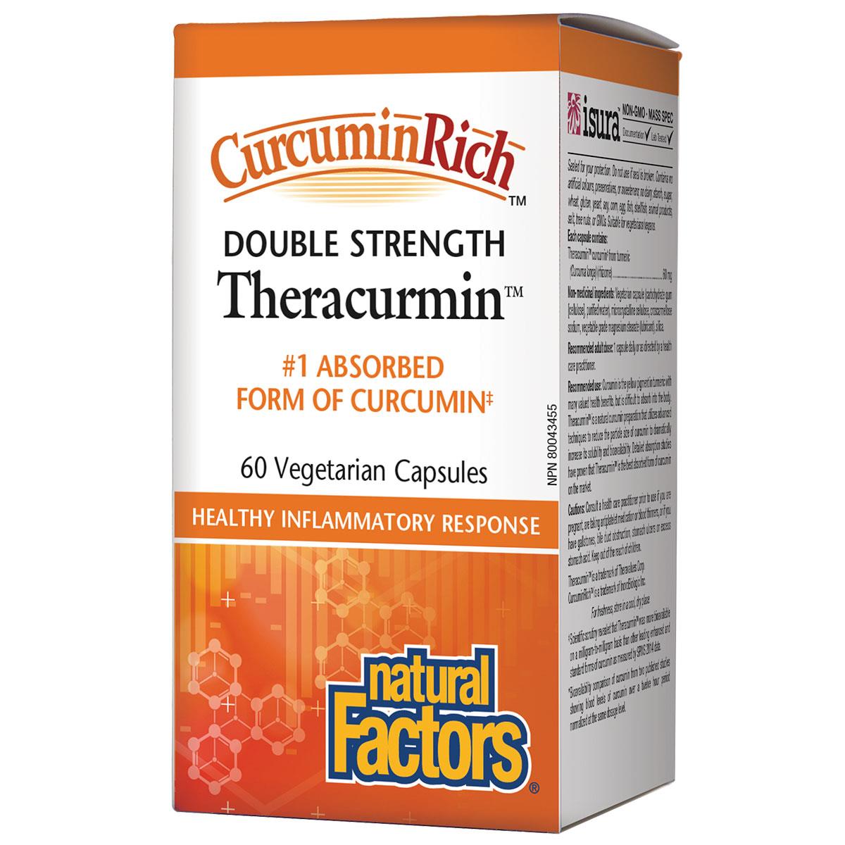 Natural Factors Double Strength Theracurmin, 60 Vcaps