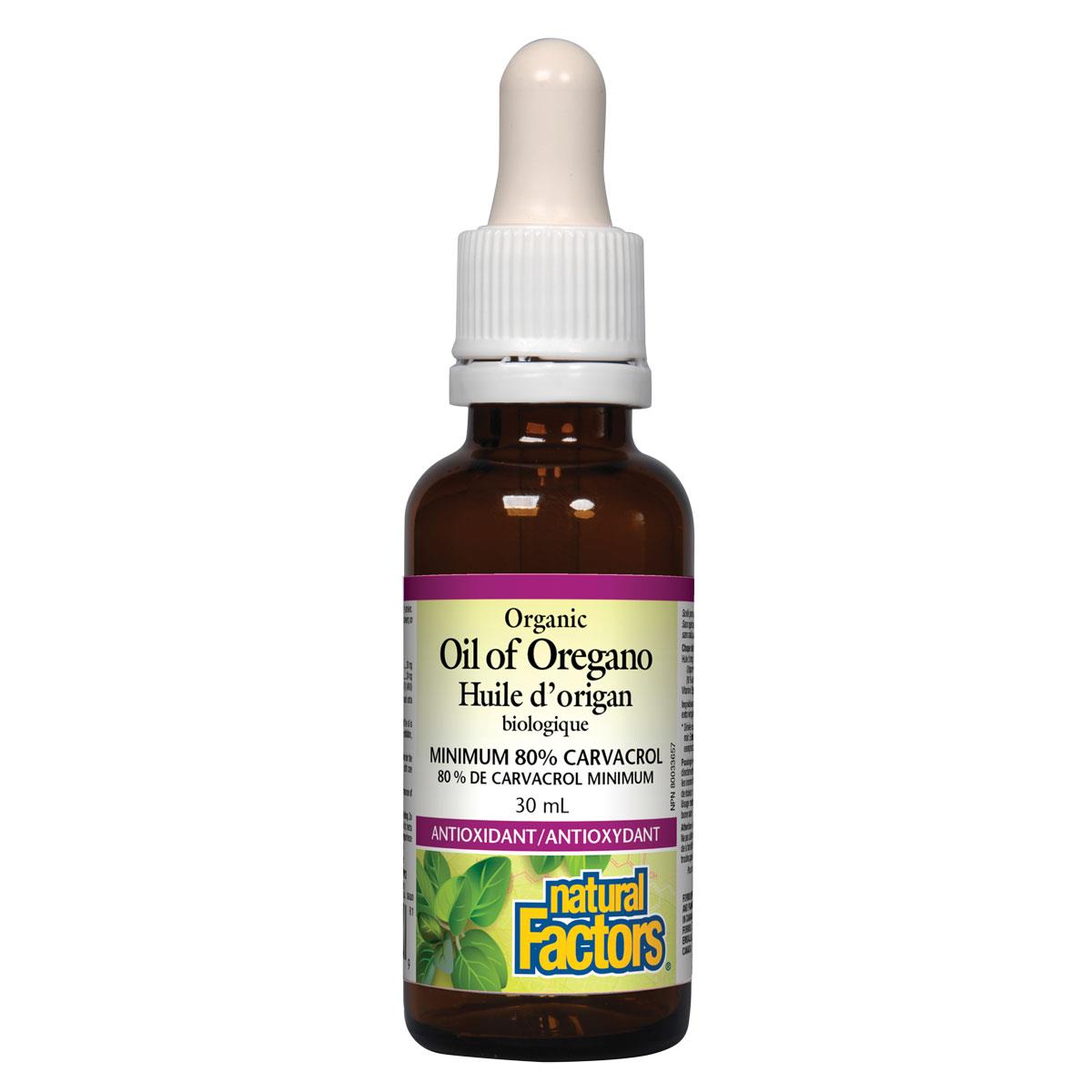 Natural Factors Organic Oil of Oregano, 30ml - Homegrown Foods, Stony Plain