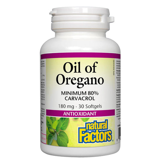 Natural Factors Oil of Oregano, 180mg, 30 softgels
