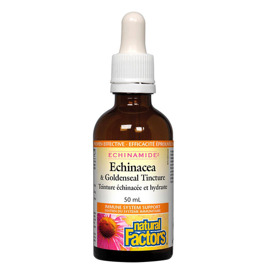 Natural Factors Anti-Cold Echinacea & Goldenseal Tincture, Organic & Clinically Proven- 50ml