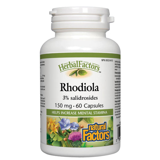 Natural Factors Rhodiola, 150mg, 60 caps