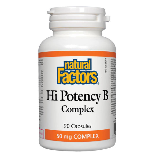 Natural Factors Hi Potency B Complex, 50mg, 90 Caps