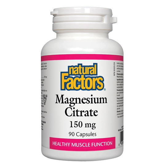 Natural Factors Magnesium Citrate 150mg 90 Caps - Homegrown Foods, Stony Plain